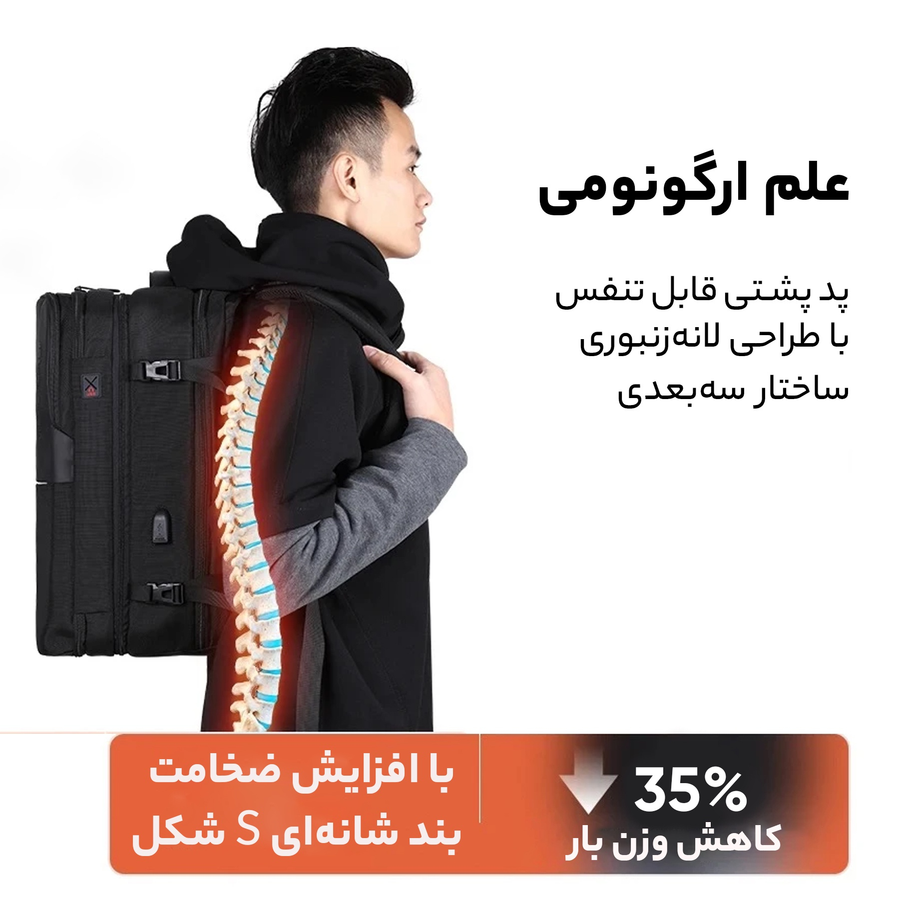 کوله پشتی آرکتیک هانتر کد B00382 Arctic Hunter