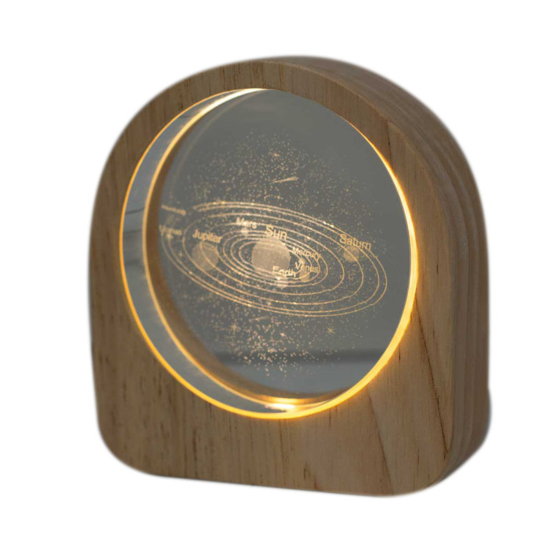 چراغ خواب کریستالی با قاب چوبی مدل منظومه شمسی کد 7-982907 چراغ خواب کریستالی با قاب چوبی مدل منظومه شمسی کد 7-98290