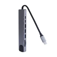 هاب 8 پورت Type-C به USB-C کینگ دام